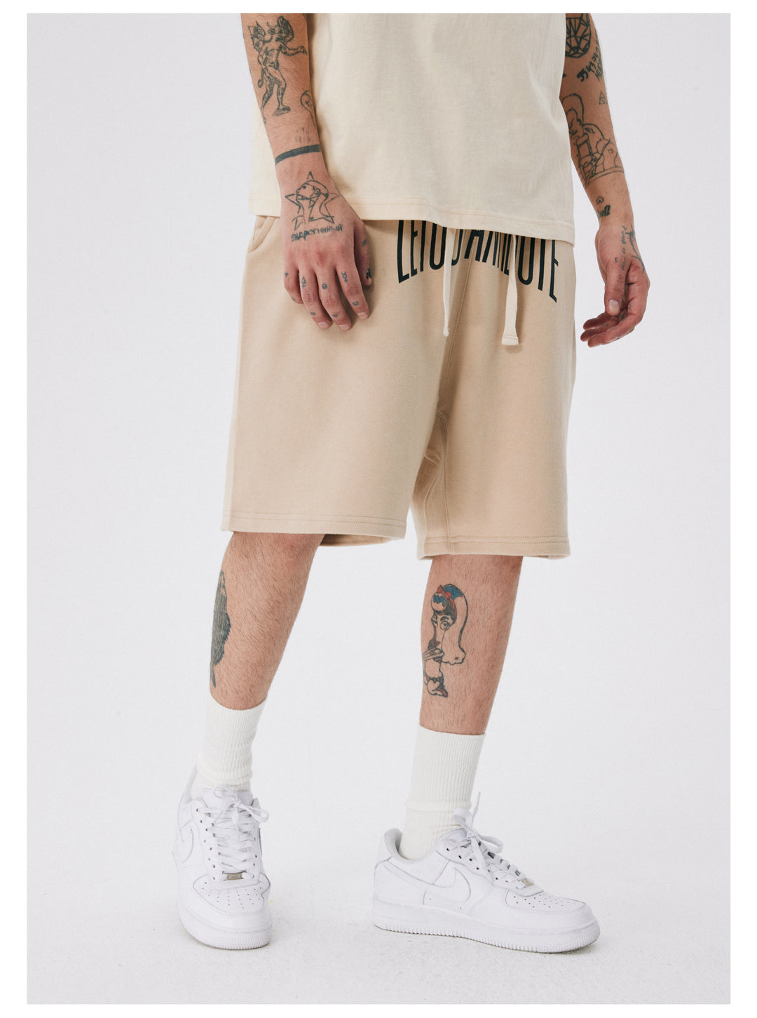 ANTIDOTE Crotch Print Sweatpants Shorts