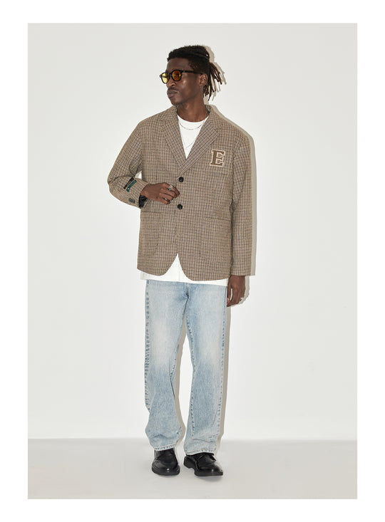 EMPTY REFERENCE Patch Embroidery Suit Jacket