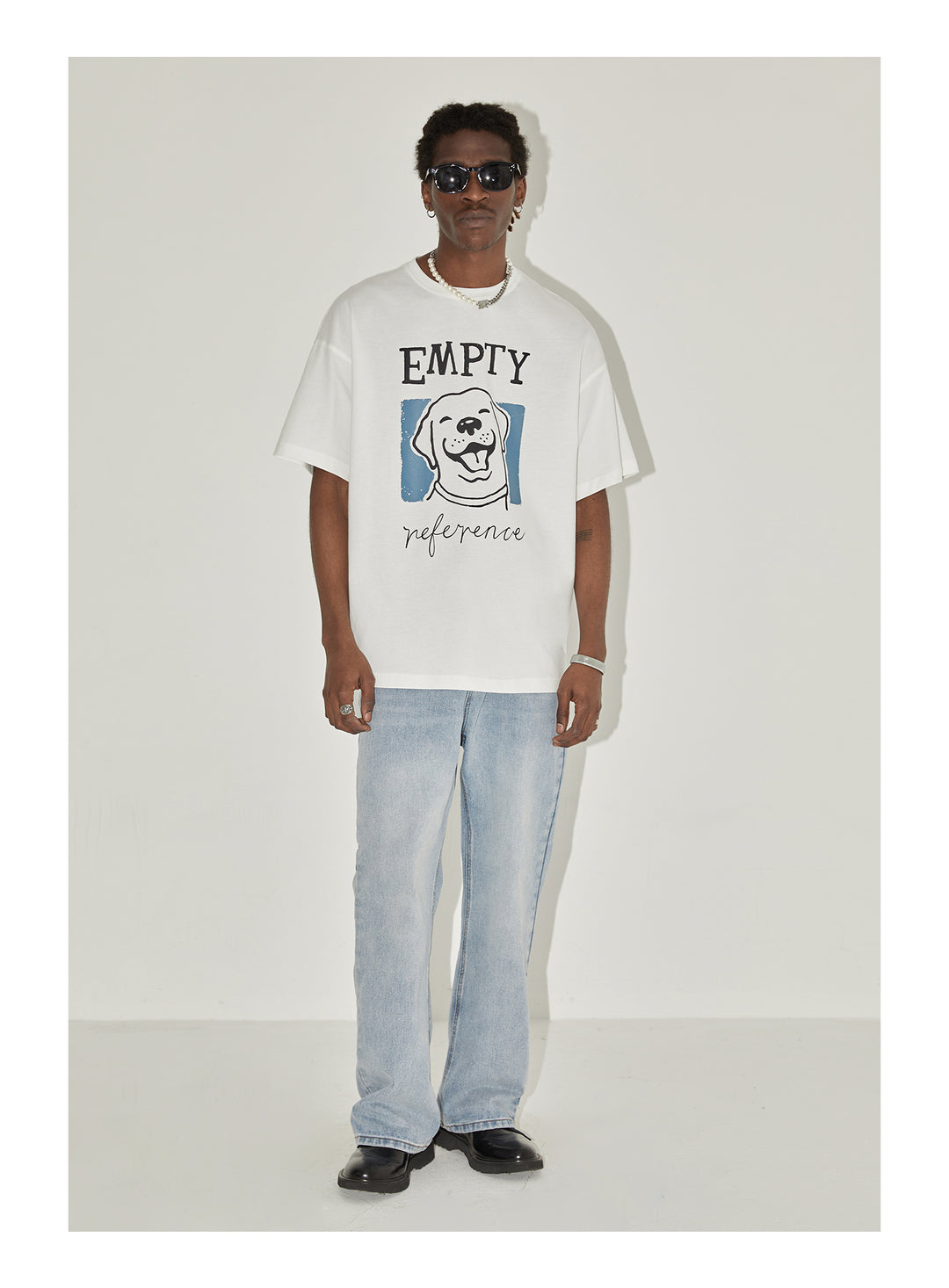 EMPTY REFERENCE Smile Cute Puppy Logo Tee