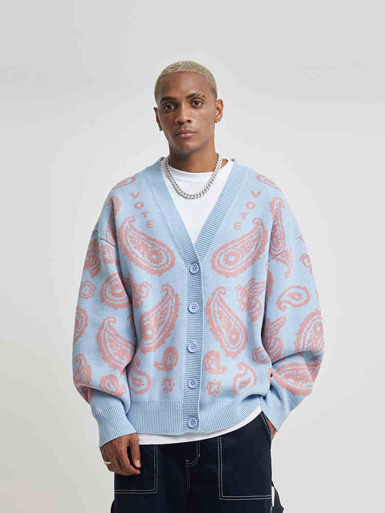 VOTE Paisley Knitted Cardigan