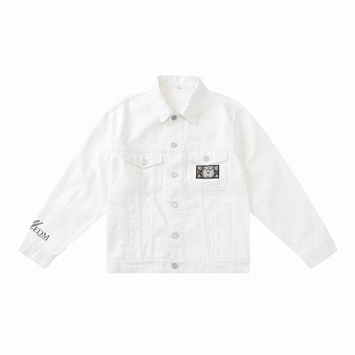 MEDM Casual Letter Logo Denim Jacket | Face 3 Face