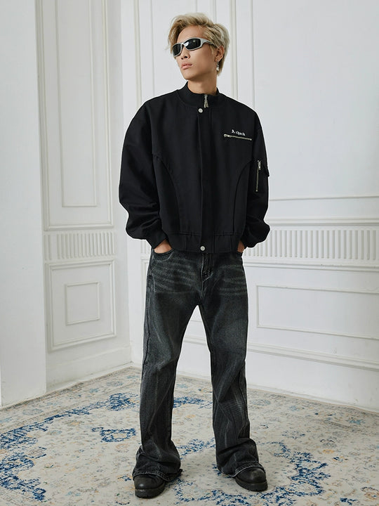 Achock Zipper Decoration Jacket