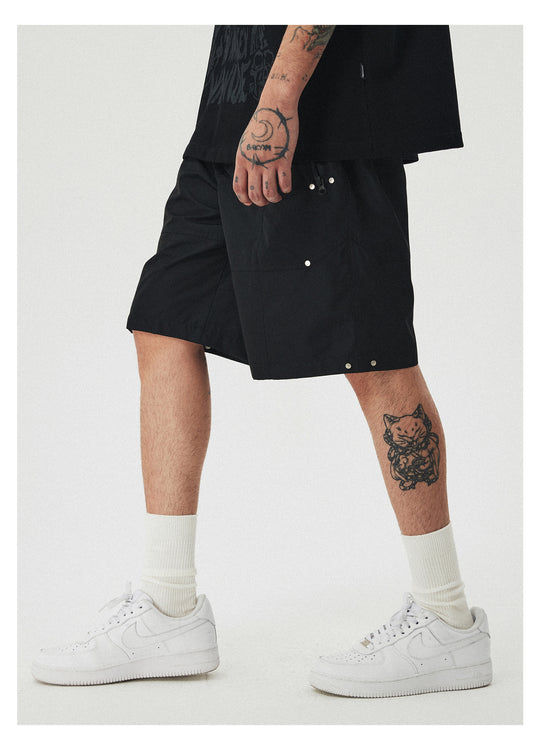 ANTIDOTE Structure Stitching Nylon Shorts