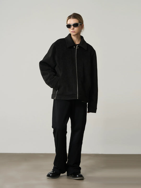 Harsh and Cruel Woolen Zipper Jacket