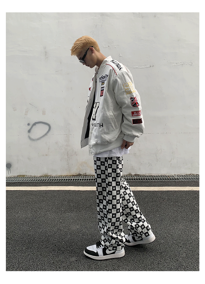 SY Embroidered Motorcycle Racing Jacket