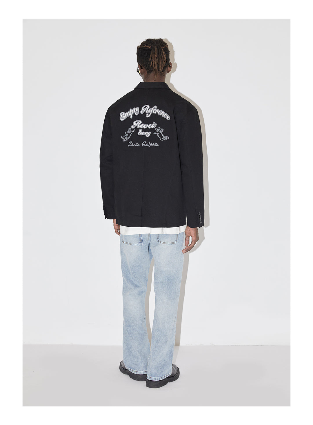 EMPTY REFERENCE Little Angel Logo Embroidered Suit Jacket