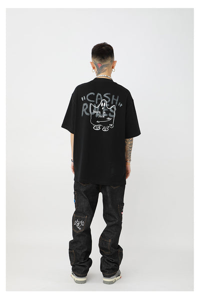 Cashrules Small Ghost Printed Tee