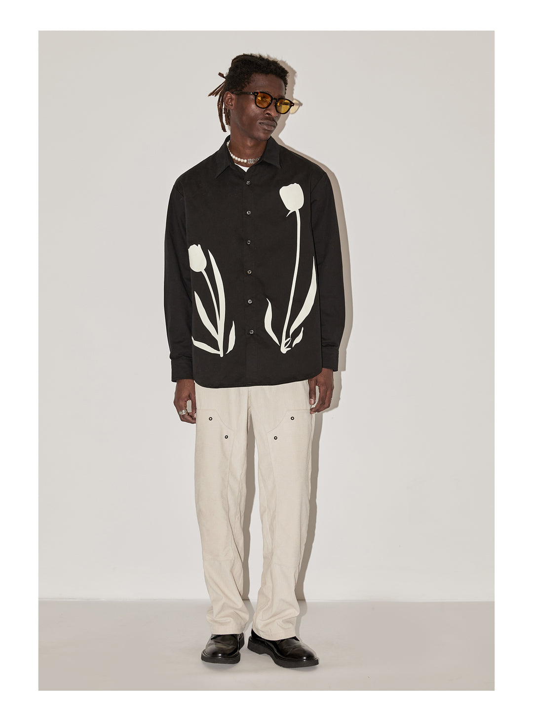 EMPTY REFERENCE Tulip Print Long Sleeved Shirt