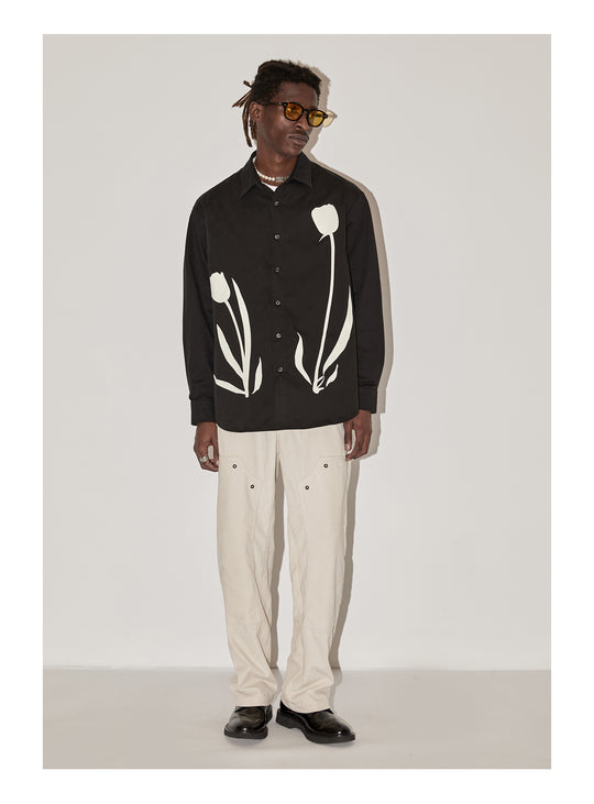 EMPTY REFERENCE Tulip Print Long Sleeved Shirt
