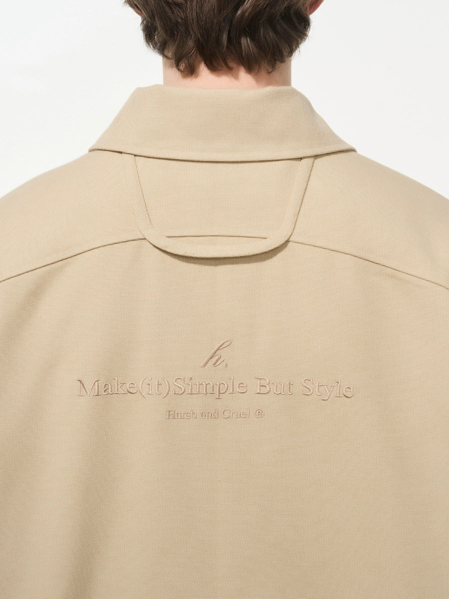 Harsh and Cruel Embroidered Logo Lapel Jacket