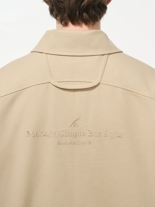 Harsh and Cruel Embroidered Logo Lapel Jacket