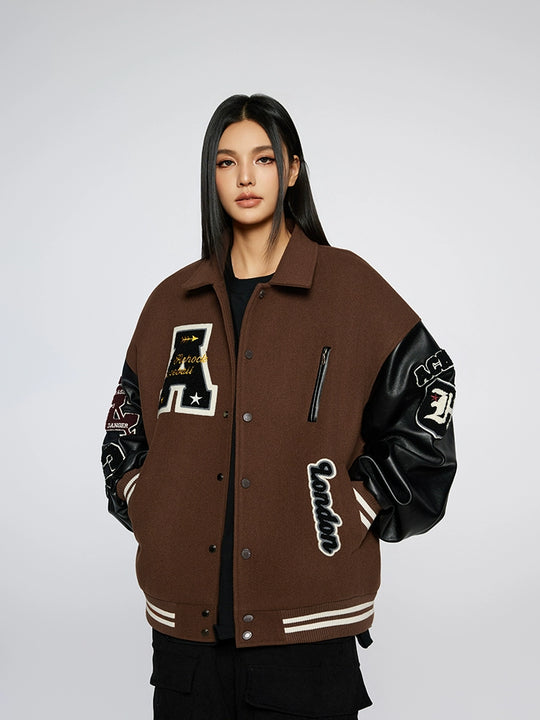 Baseball Jacket | Achock Heavy Flocked Baseball Jacket | Face 3 Face
