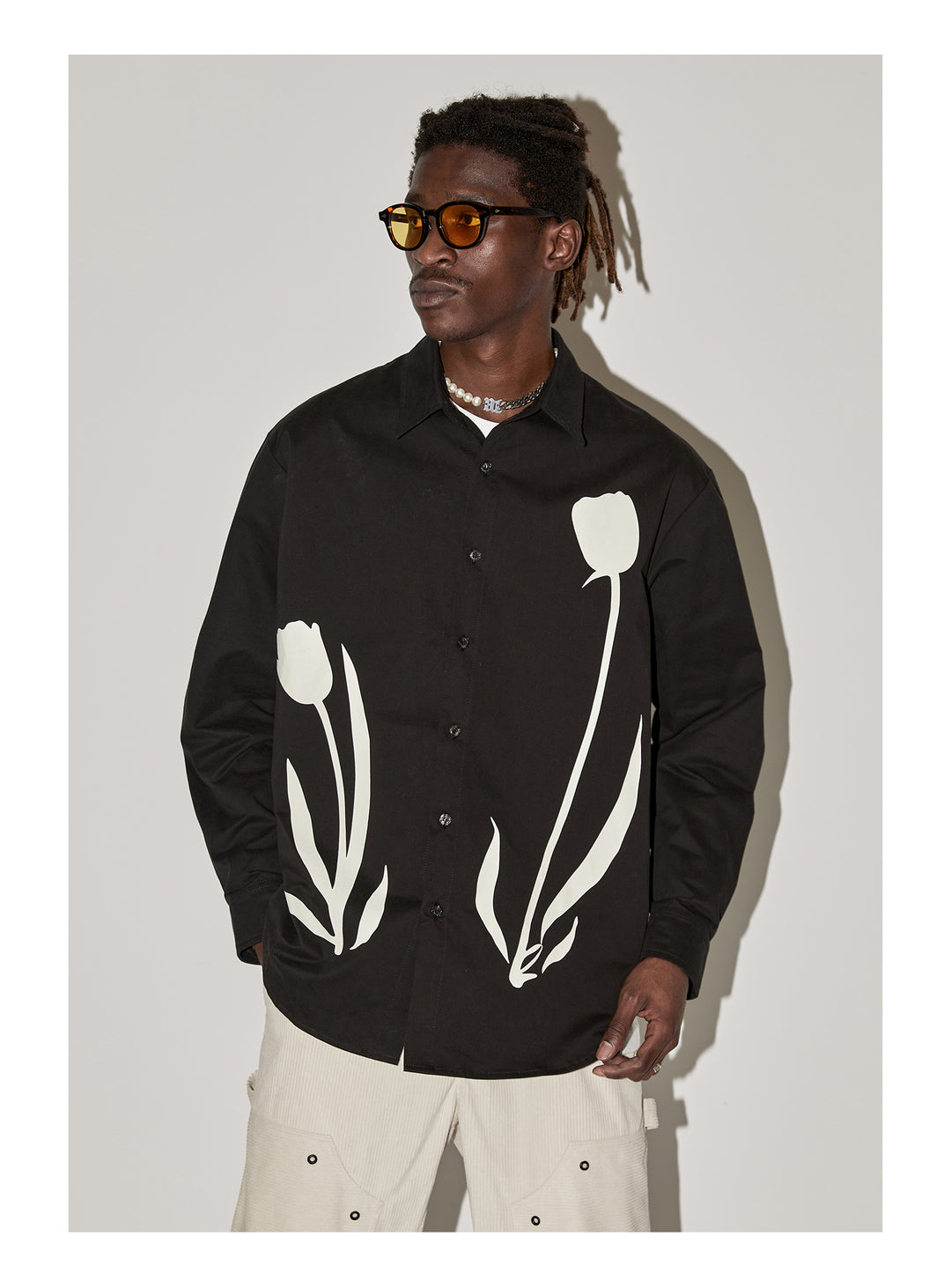 EMPTY REFERENCE Tulip Print Long Sleeved Shirt