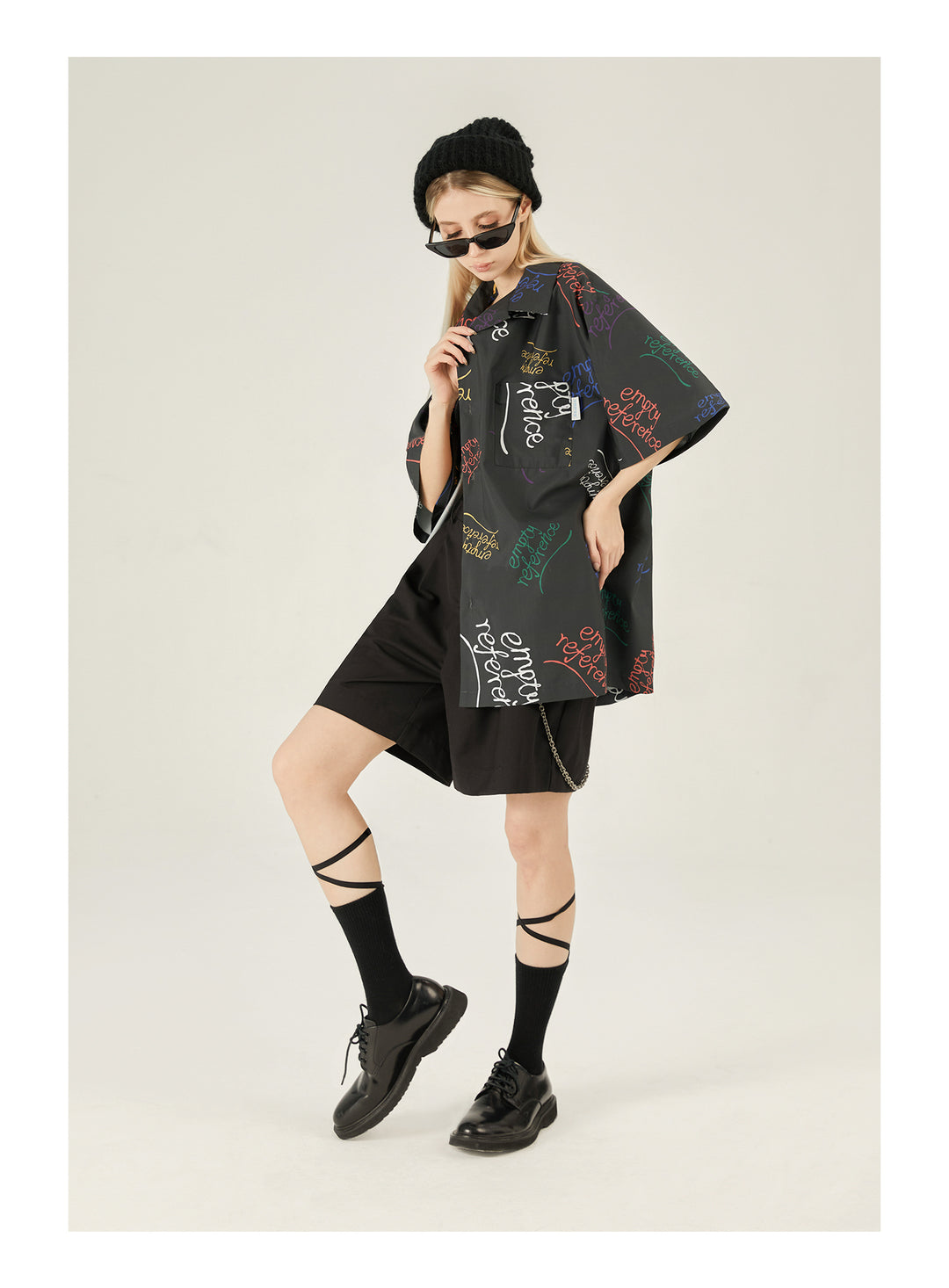 EMPTY REFERENCE Colorful Logo  Short Sleeve Shirt