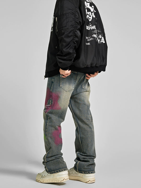 Achock Paint Color Spray Denim Jeans