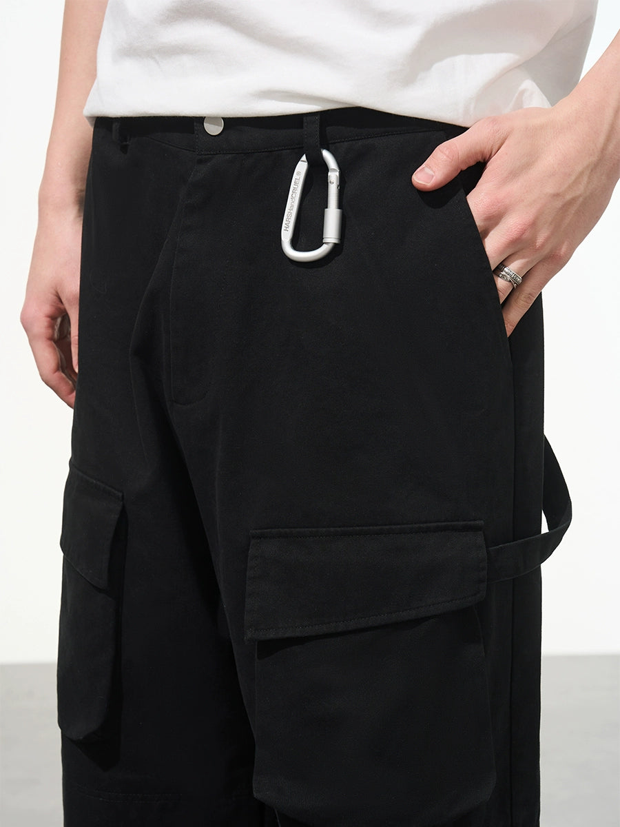 Harsh and Cruel Functional Pocket Pleated Cargo Trousers