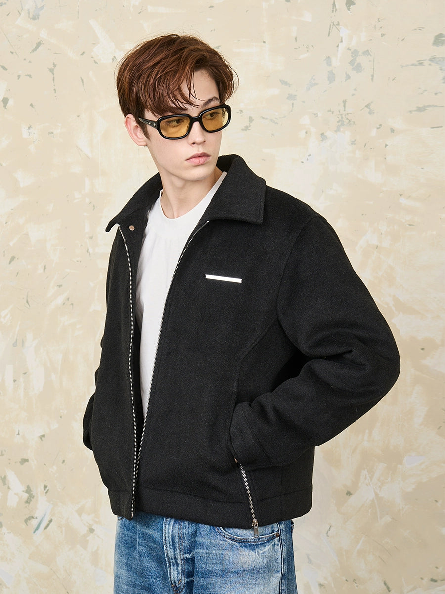 Harsh and Cruel Woolen Zipper Jacket