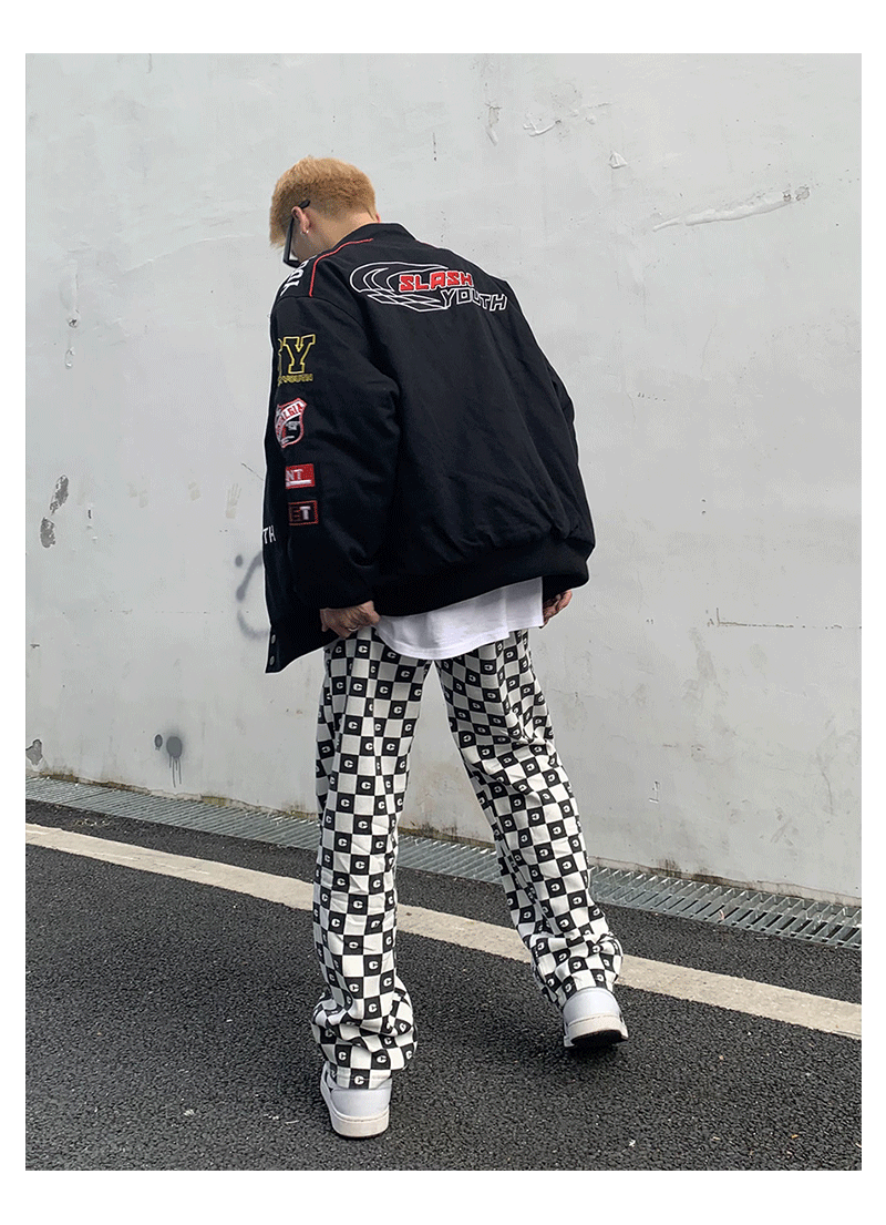 SY Embroidered Motorcycle Racing Jacket