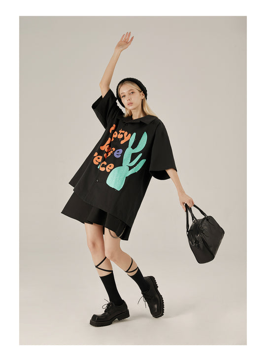 EMPTY REFERENCE Cactus Short Sleeve Shirt