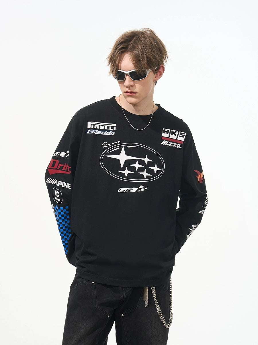 Harsh and Cruel Racing Printed Long Sleeve Tee