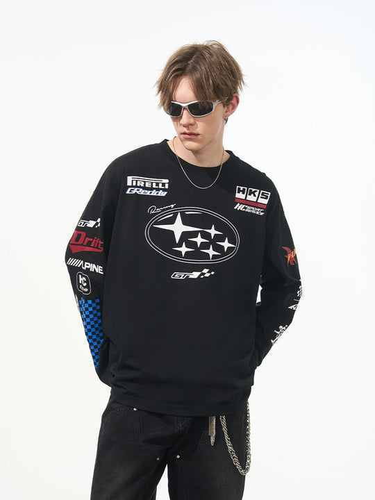 Harsh and Cruel Racing Printed Long Sleeve Tee