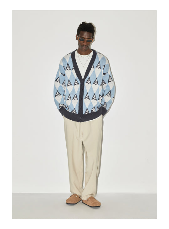 EMPTY REFERENCE Snow Mountain Stitching Cardigan