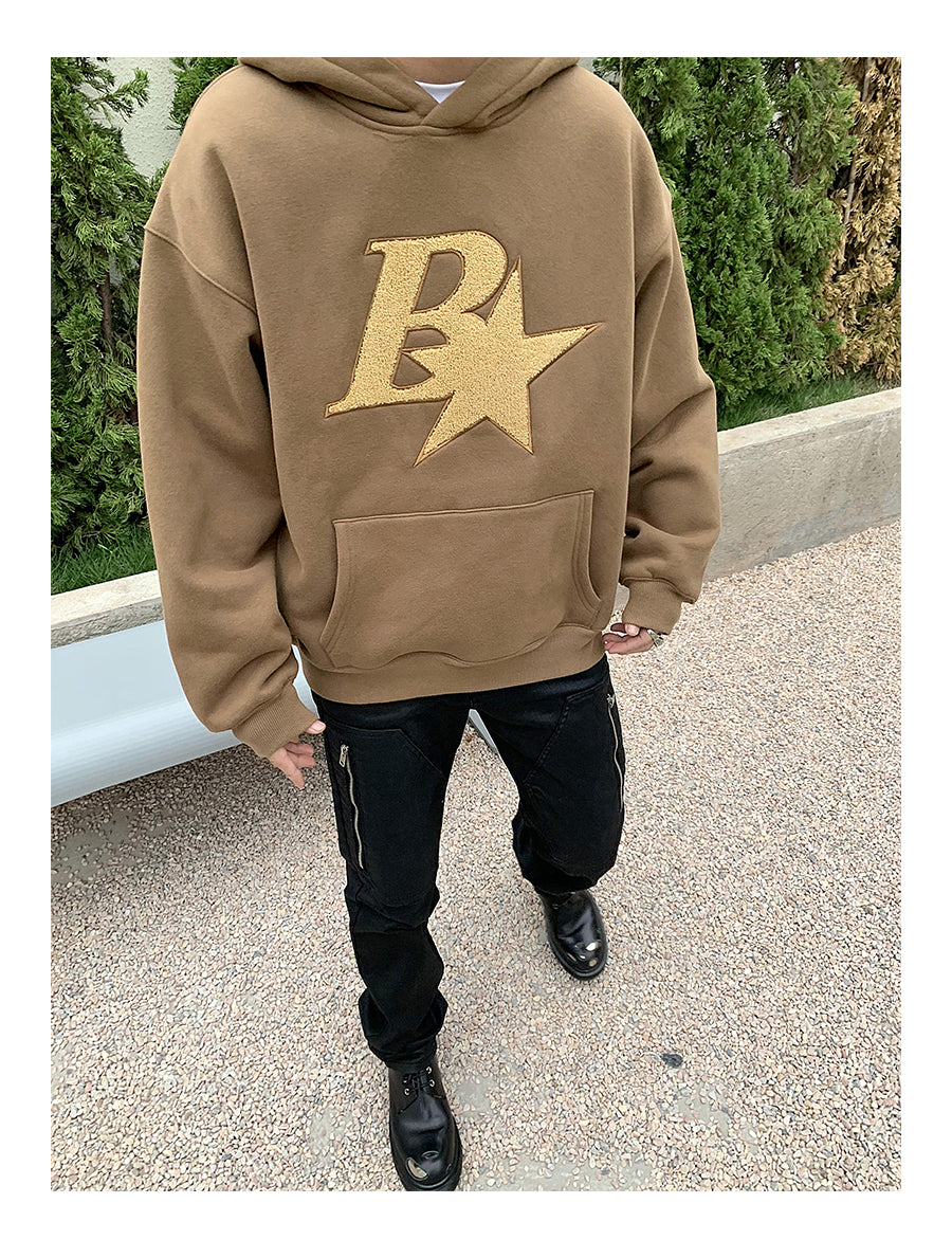 B Star Embroidered Hoodie