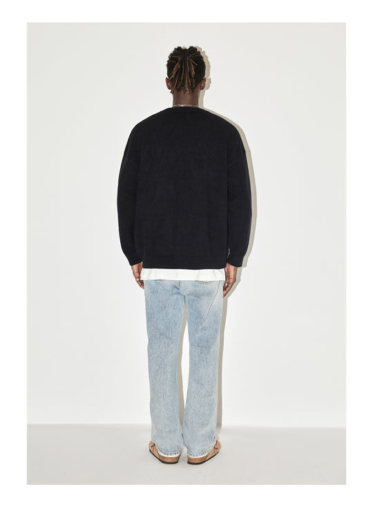 EMPTY REFERENCE I Love Strawberry Jacquard Knit Sweater