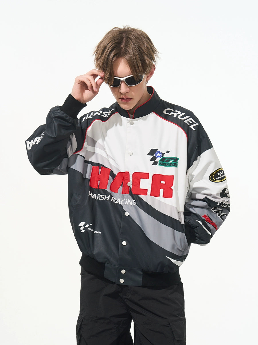 Harsh and Cruel Retro Embroidered Racing Jacket