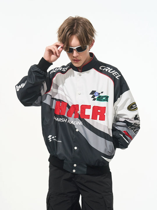 Harsh and Cruel Retro Embroidered Racing Jacket
