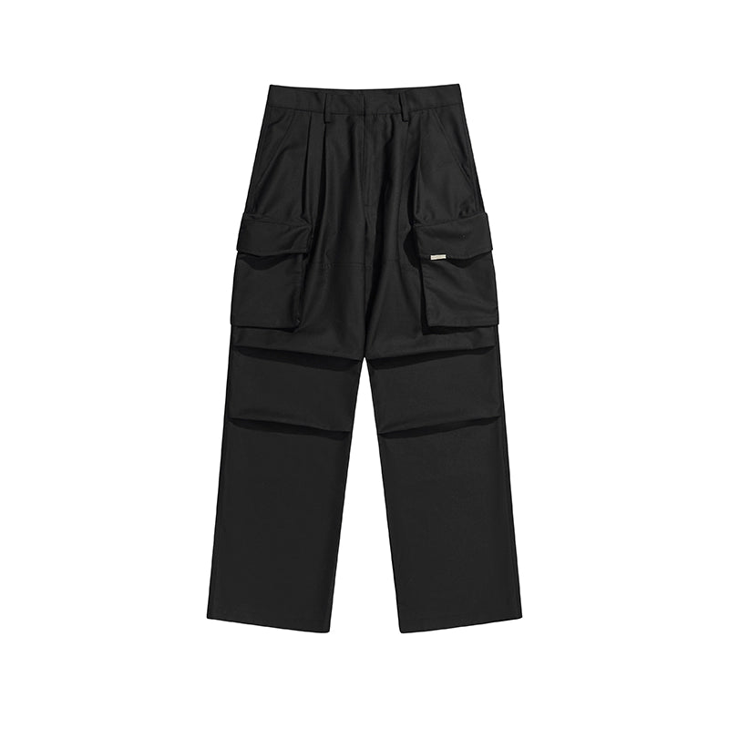 Harsh and Cruel Multi Pocket Knee Pleated Trousers