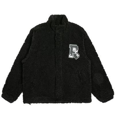 PRBLMS Rubber Label Sherpa Fleece Jacket
