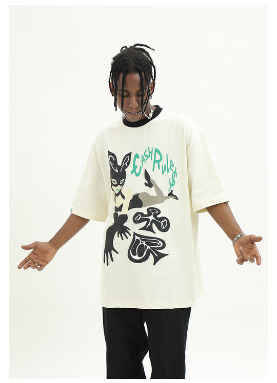 Cashrules Bunny Girl Foam Printing Tee