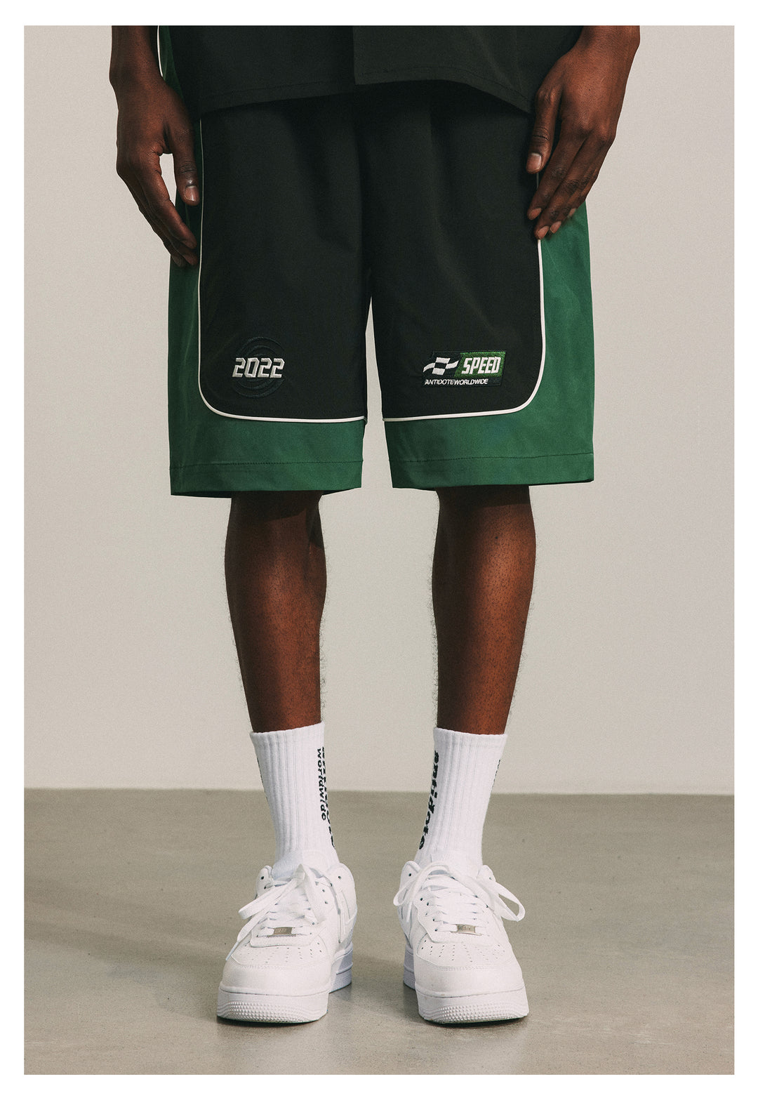 ANTIDOTE Splicing Nylon Five Part Shorts