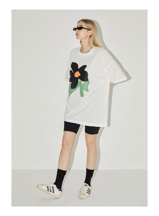 EMPTY REFERENCE Black Flower Tee