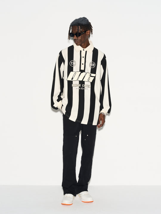 Harsh and Cruel Striped Logo L/S Jersey Shirt