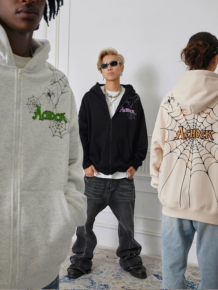 Achock Spider Web Foam Hoodie