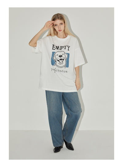 EMPTY REFERENCE Smile Cute Puppy Logo Tee