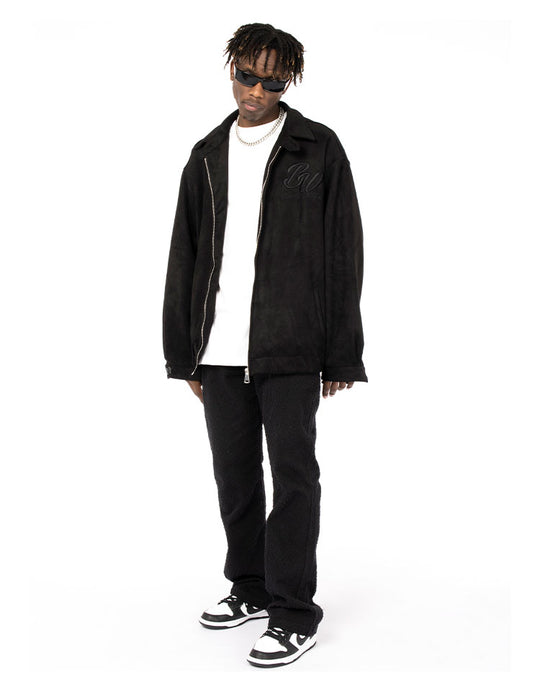 BW Embroidered Letter Varsity Jacket