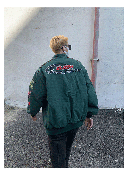 SY Embroidered Motorcycle Racing Jacket