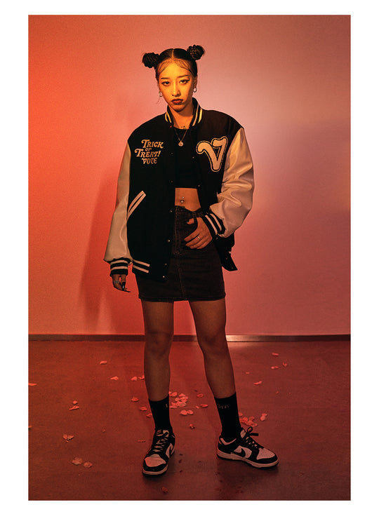 VOTE Trick Or Treat Varsity Jacket