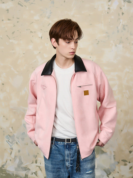 Harsh and Cruel Leather Collar Suede Detroit Jacket