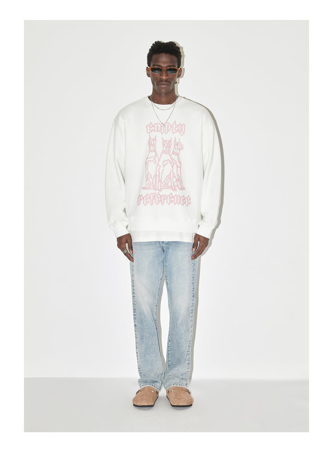 EMPTY REFERENCE Neon Doberman Dog Print Sweatshirts