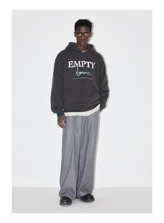 EMPTY REFERENCE Embroidered Silhouette Drape Suit Pants