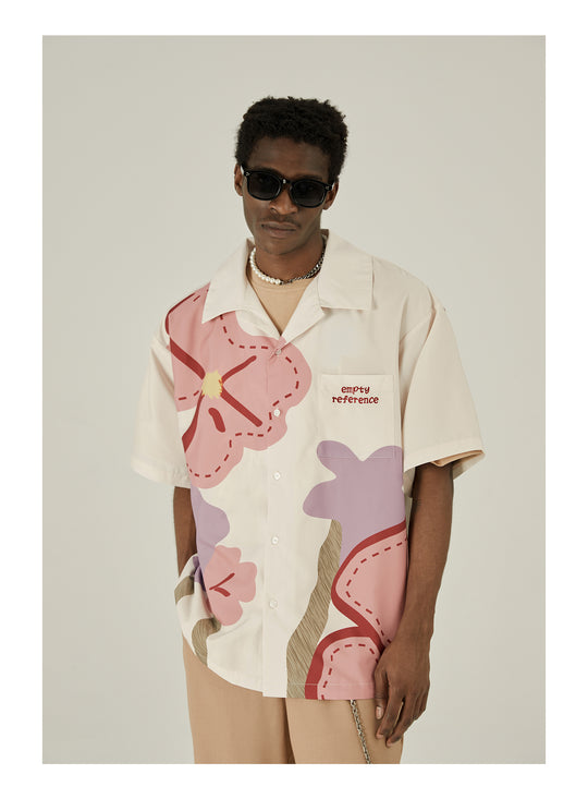 EMPTY REFERENCE Spring Flower Short Sleeve Shirt