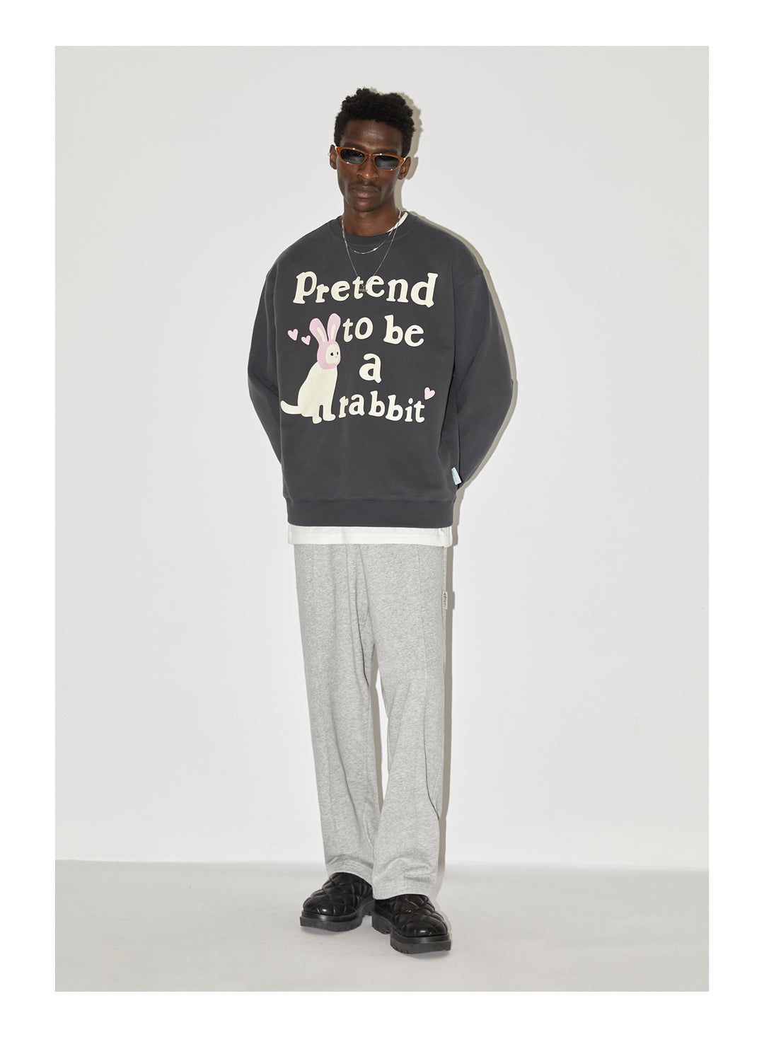 EMPTY REFERENCE Rabbit Kitten Print Sweatshirts