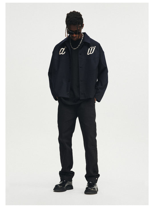 ANTIDOTE Letter Logo Embroidered Loose Jacket | Face 3 Face