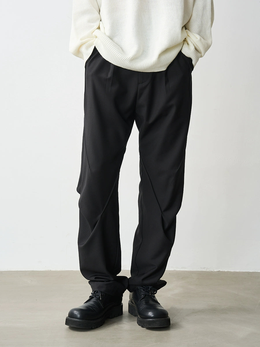 Harsh and Cruel Pleat Split & 3D Cut Suit Pants