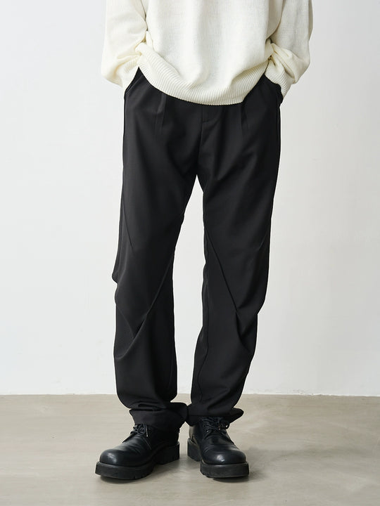Harsh and Cruel Pleat Split & 3D Cut Suit Pants
