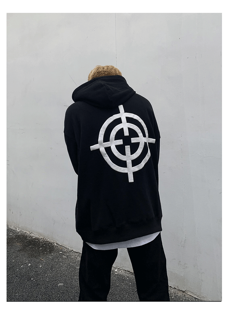 Dark Skull Flocking Hoodie